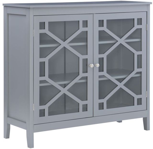 Linon Fetti Gray Large Cabinet-0