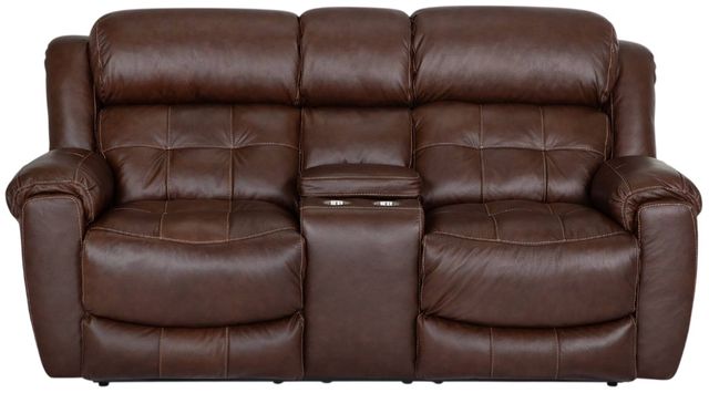 Franklin™ Corwin Dakota Brown Leather Dual Seat Power Reclining Loveseat-0
