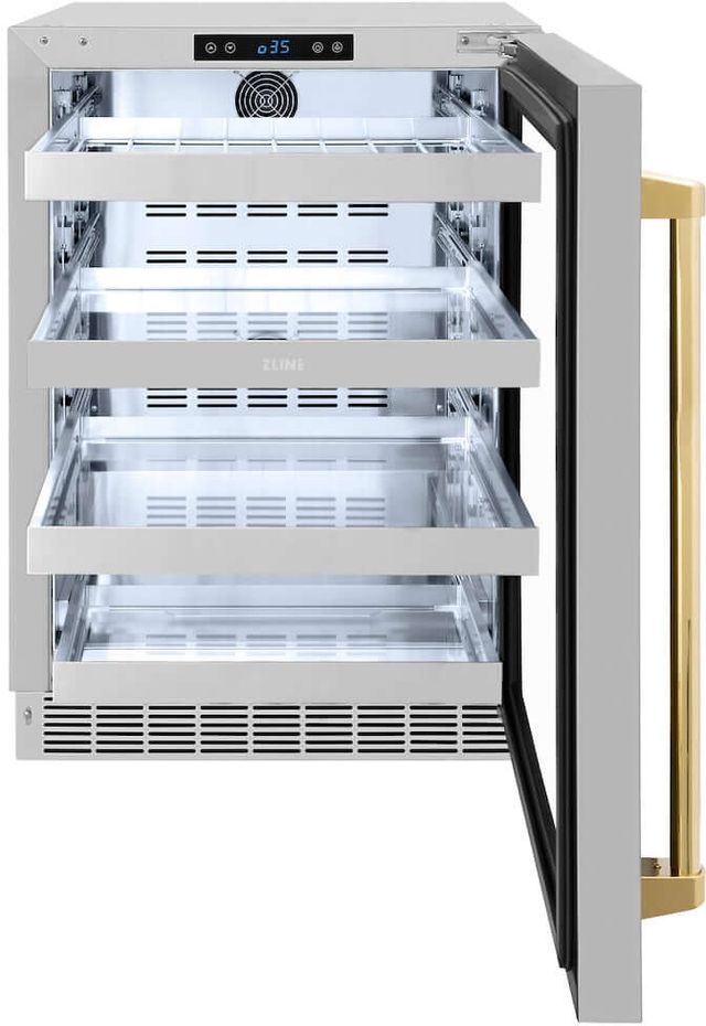 ZLINE Touchstone Autograph Edition 24" 5.2 Cu. Ft. Stainless Steel Beverage Center-1