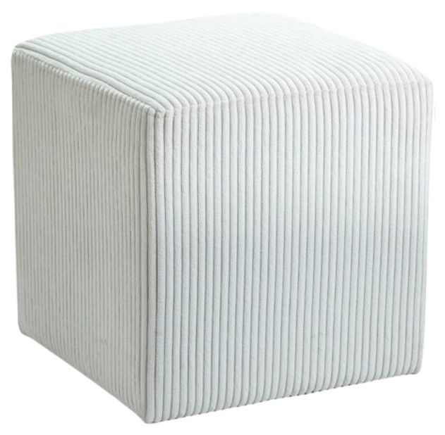 Meridian Furniture Roy Cream Square Ottoman-0