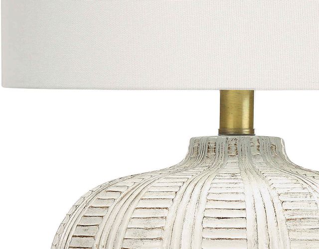 Monarch Specialties Inc. 21"H Cream Resin Table Lamp-2