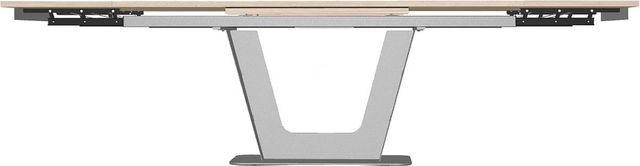 Amisco Customizable Amelia Wood Veneer Rectangular Dining Table Top with Metal Base-3