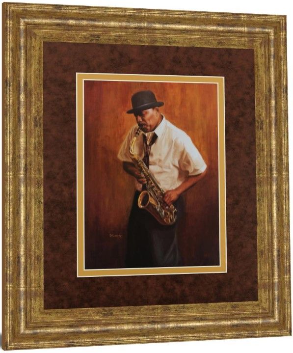 Classy Living Delancy Sax Man 40" Wall Art-3