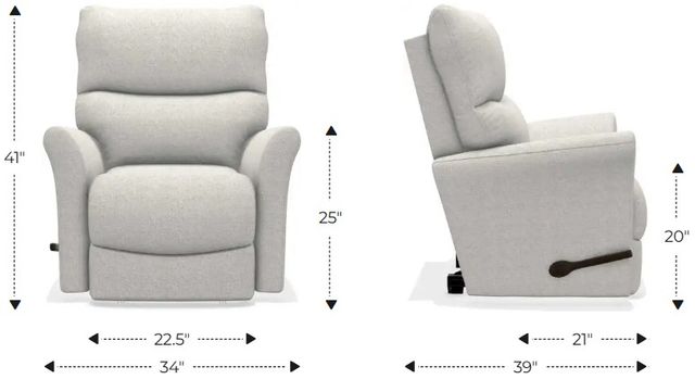 La-Z-Boy® Rowan Bluestone Manual Wall Recliner-2