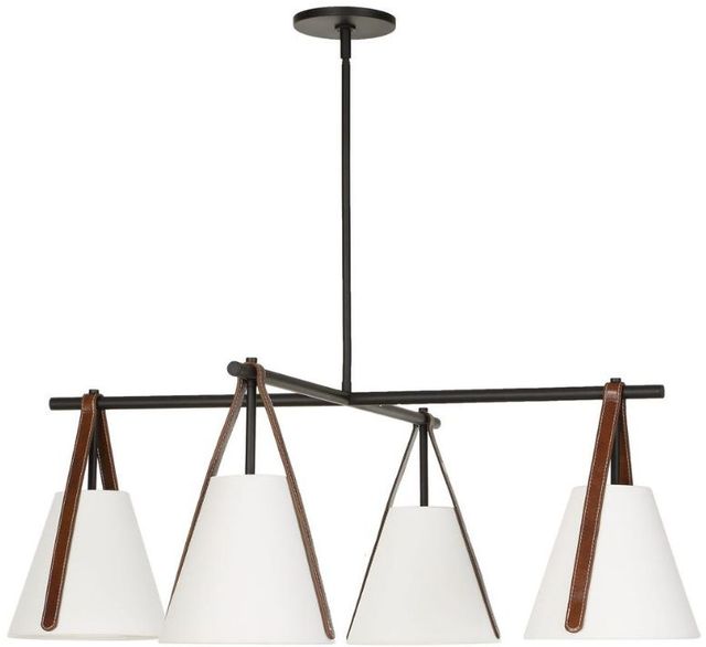 Uttermost® Reins White 4-Light Accent Straps Chandelier-3
