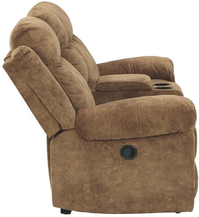 Signature Design by Ashley® Huddle-Up Nutmeg Double Reclining Loveseat with Console-4