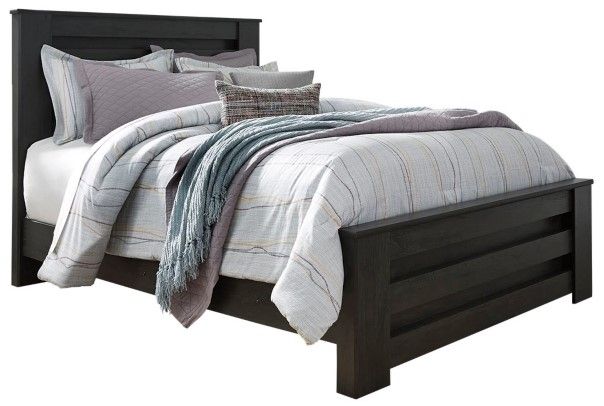 Signature Design by Ashley® Brinxton 6-Piece Charcoal Queen Panel Bed Set-1
