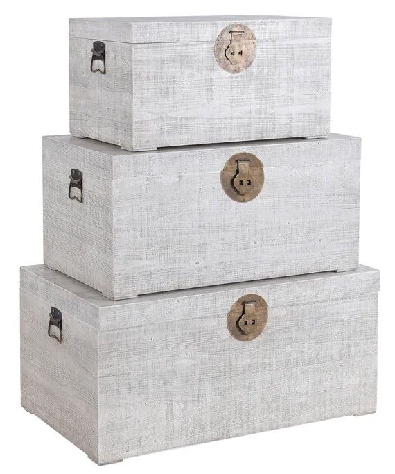 Stylecraft Dann Foley 3-Piece Gray Trunk Set