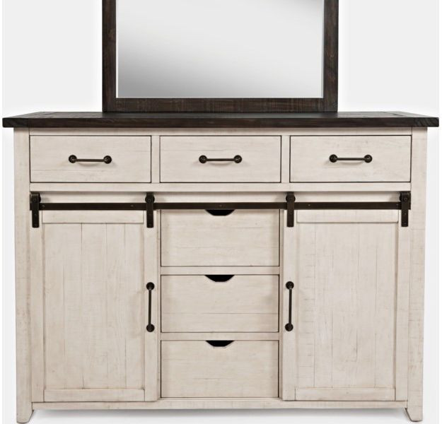 Jofran Inc. Madison County Vintage White Door Dresser-0