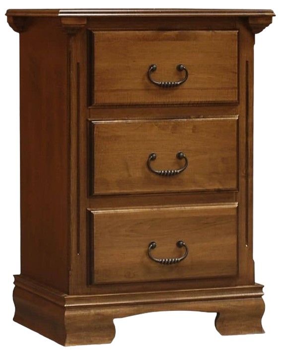 Wolfcraft Furniture Stonehaven Brown 3-Drawer Nightstand -0