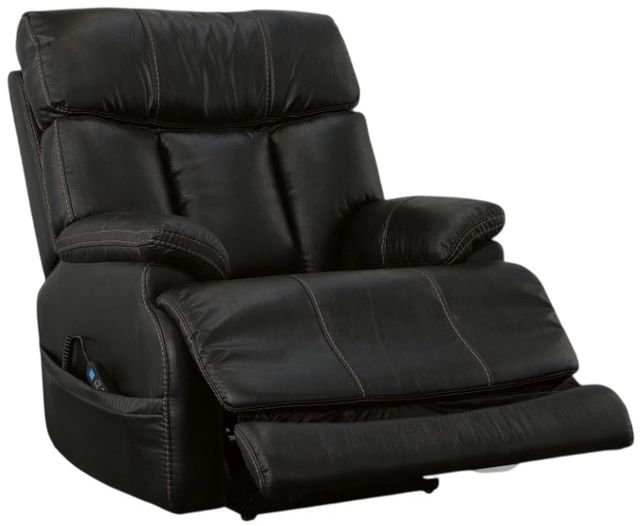 Flexsteel® Clive Peppercorn Power Recliner with Power Headrest and Lumbar-3