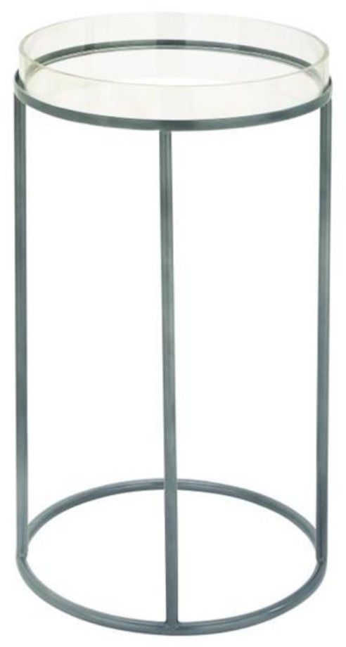 Deco Marche Gray Metal Accent Table-0