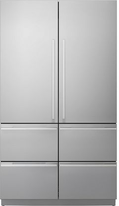 Signature Kitchen Suite 48 in. 26.0 Cu. Ft. Stainless Steel Built In Counter Depth French Door Refrigerator 