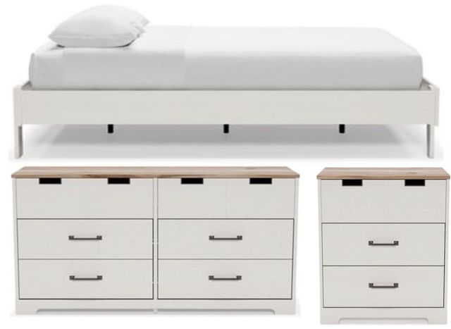 Signature Design by Ashley® Vaibryn 3-Piece White Full Platform Bed Set-0