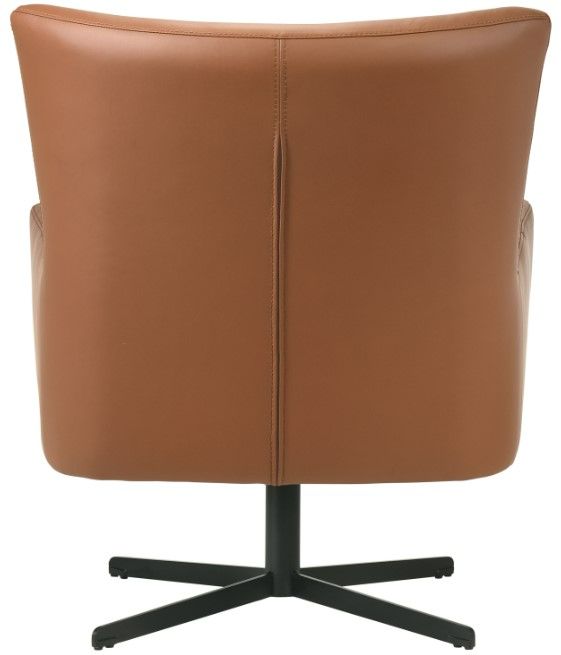 New Classic® Home Furnishings Acadia Terracotta Leather Swivel Chair-4