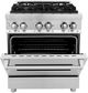 ZLINE Legacy 30" Stainless Steel Pro Style Dual Fuel Range-4