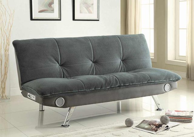 Coaster® Grey Odel Upholstered Sofa Bed With Bluetooth Speakers-2