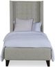 Century® Details Wing Bed Twin Upholstered Wing Medium Headboard Panel Bed-1