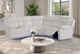 Global Furniture USA U6026 3-Piece Blanche White Manual Left-Arm Facing Sectional-1