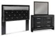 Signature Design by Ashley® Kaydell 3-Piece Black Queen Upholstered Panel Headboard Bedroom Set-0