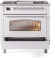 Ilve® Nostalgie II Series 36" Custom RAL Color Pro Style Dual Fuel Range-3