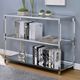 Furniture of America® Ludvig Glass Top Sofa Table with Chrome Frame-2