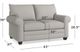 Bassett® Furniture Alexander Straw Roll Arm Loveseat-1