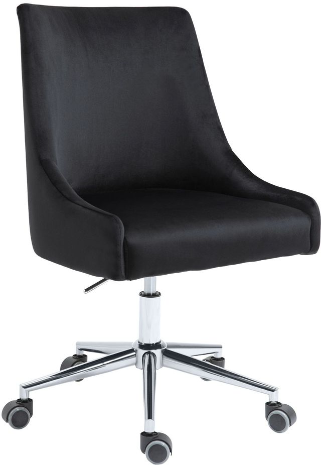 Meridian Furniture Karina Black Velvet Office Chair-0