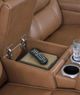 Signature Design by Ashley® Knightington Caramel Power Reclining Loveseat with Audio Console-4