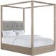Elements International Arcadia Grey Queen Upholstered Canopy Bed-0
