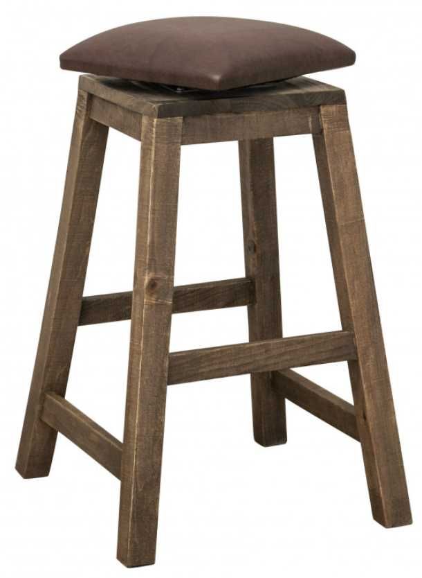 International Furniture Direct Antique Brown 30" Swivel Bar Stool