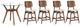New Classic® Home Furnishings Oscar 5-Piece Clear/Natural/Walnut Counter Table Set-0