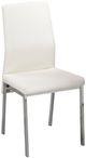 Brassex Inc. Amber 2-Piece Chrome/White Dining Chair Set-0