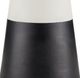 Currey & Company Glass Top Tondo White Accent Table with Black Base -1