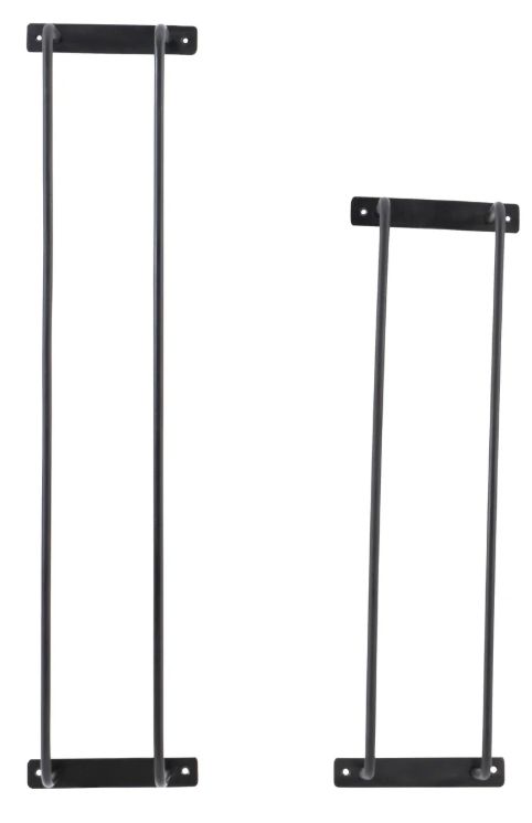Powell® Terry 2-Piece Black Towel Rack Set-3