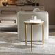 Uttermost® Ocilla Marble Top Accent Table with Antique Brass Base-1