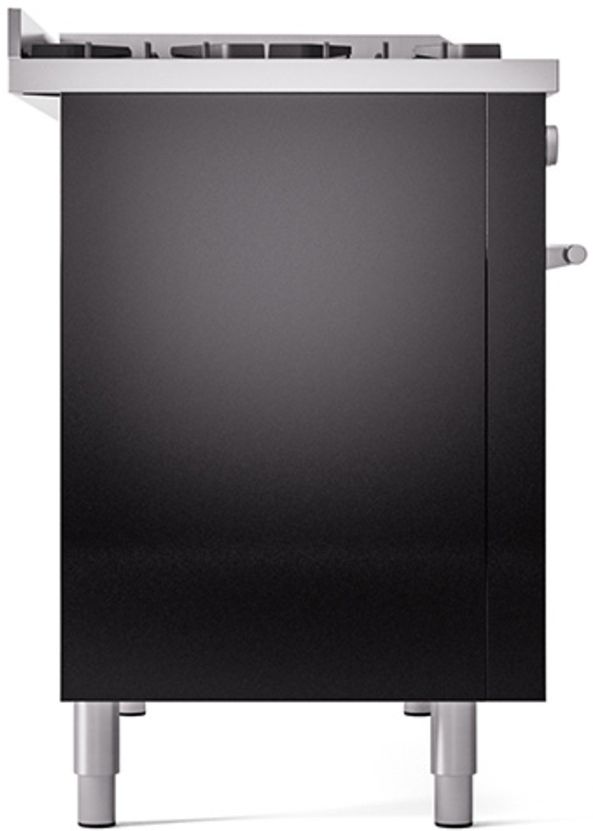 Ilve® Professional Plus II 48" Glossy Black Pro Style Dual Fuel Range-2
