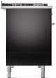 Ilve® Professional Plus II 48" Glossy Black Pro Style Dual Fuel Range-2