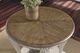 Signature Design by Ashley® Realyn Distressed Wood Round End Table with Chipped White Base-4