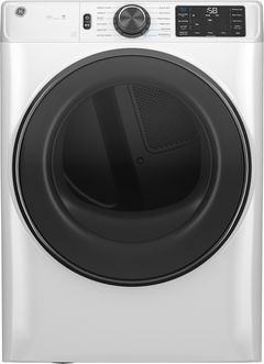 GE® 7.8 Cu. Ft. White Front Load Gas Dryer