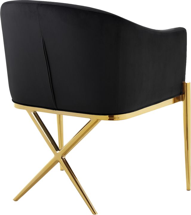 Meridian Furniture Xavier Black/Gold Velvet Dining Chair-2