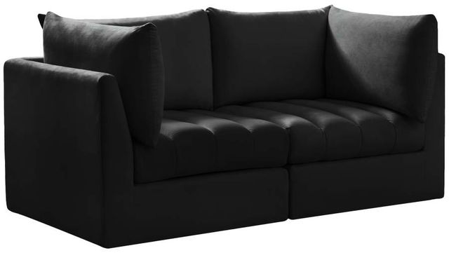 Meridian Furniture Jacob Black 66" Modular Velvet Sofa-0