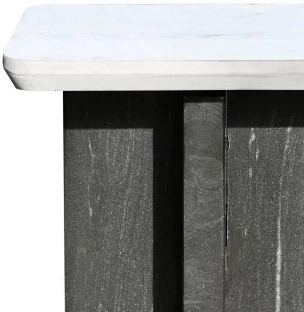 Harp & Finial® Perrin Black/White End Table-1