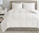 Olliix True North by Sleep Philosophy White Twin All Season Warmth Oversized Cotton Down Comforter-0
