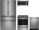 GE Profile™ 4 Piece Stainless Steel Electric Kitchen Package-0