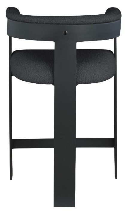 Meridian Furniture Romeo Black Boucle Black Counter Stool-2