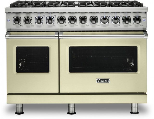 Viking® 5 Series 48" Vanilla Cream Pro Style Dual Fuel Liquid Propane Range-0