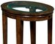 Kincaid® Elise Glass Top Maple Oval End Table with Amaretto Base-1