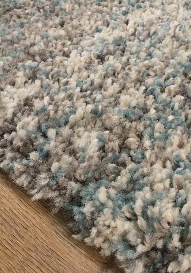 Kalora Interiors Maroq Blue/Gray Banded Soft Touch 8' X 11' Rug-1