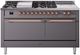 Ilve® Nostalgie II Series 60" Graphite Matte Pro Style Dual Fuel Range-0